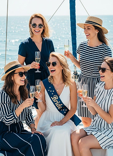 Bachelorette party on a yacht